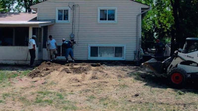 New Patio in Saline Before Photo
